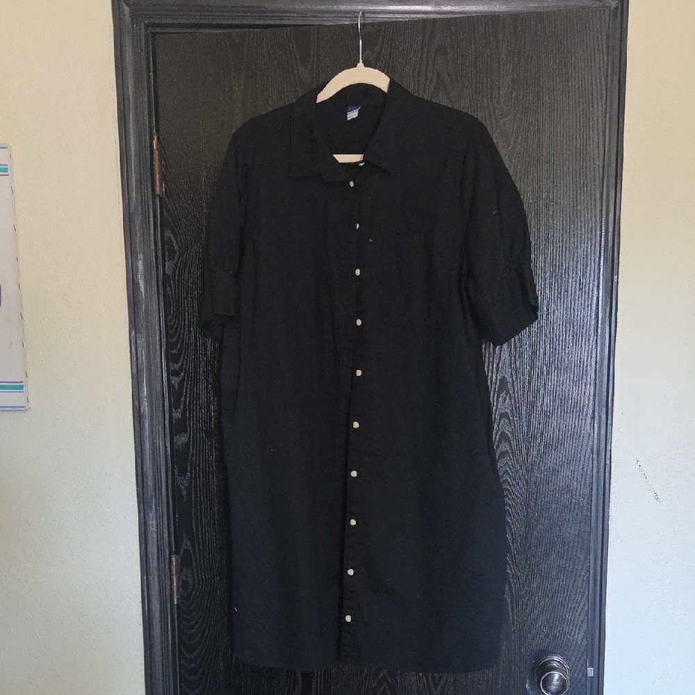 Black Button-Up Dress